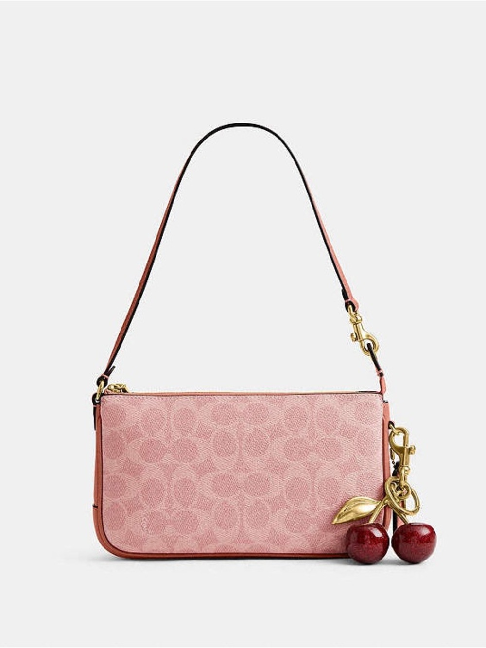 Coach Pink Signature Shoulder Plaza Bag